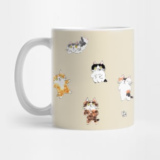 5 cute cats Mug